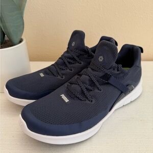 Puma Dark Blue Mesh Athletic Sneakers
